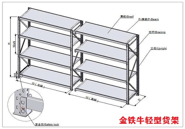 轻型货架结构图